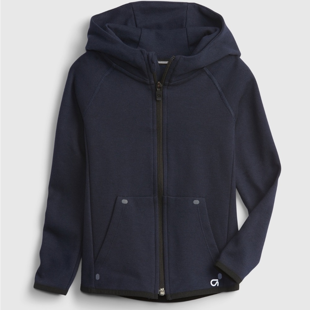 GAP FitTech Navy Kids Zip-Up Hoodie